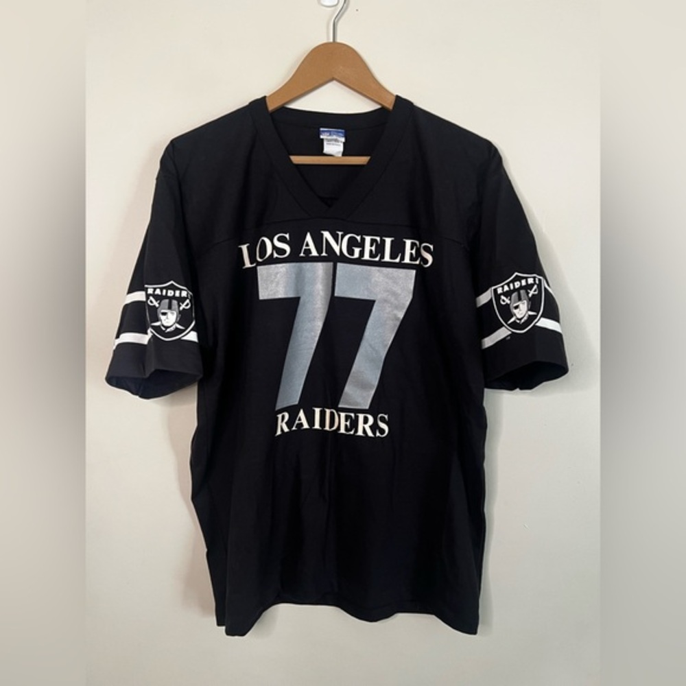 RARE Vintage 80s 90s Los Angeles Raiders Lyle Alzado Jersey Shirt L *FLAWS*